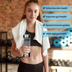 Hydrogen Infusion Bottle with USB Rechargeable Battery and One-Button Electrolysis, 300 mL All Vera Mart
