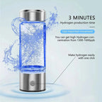 Hydrogen Water Bottle with Internal Electrolysis, One Button Control and a Rechargeable 300 ml Body