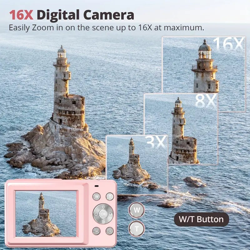 Digital Camera with 1080p Video and Auto Brightness for Everyday Photography All Vera Mart