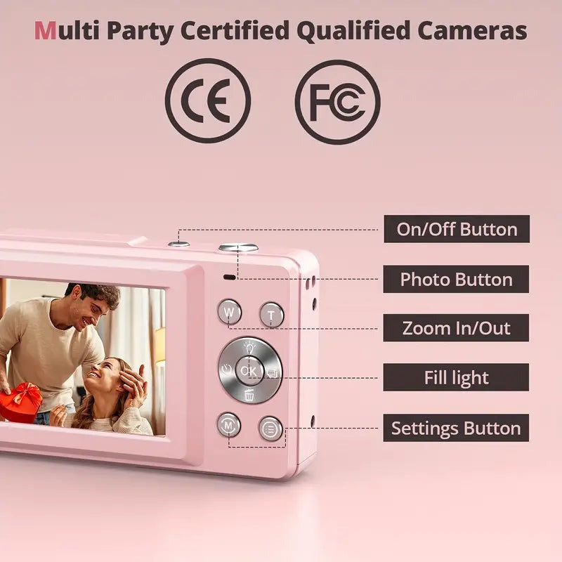 Digital Camera with 1080p Video and Auto Brightness for Everyday Photography All Vera Mart