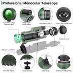 Monocular with 600X Magnification and Multi-Layer Lens System for Wildlife Observation All Vera Mart