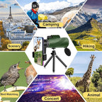Monocular with 600X Magnification and Multi-Layer Lens System for Wildlife Observation All Vera Mart