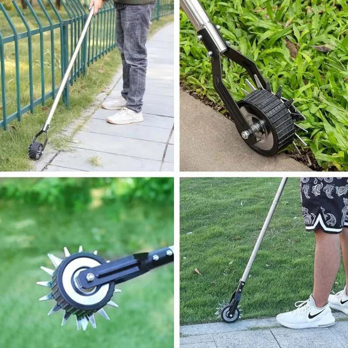 Manual Lawn Edger with Rolling Base and Adjustable Handle All Vera Mart