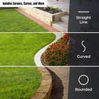 Manual Lawn Edger with Rolling Base and Adjustable Handle All Vera Mart