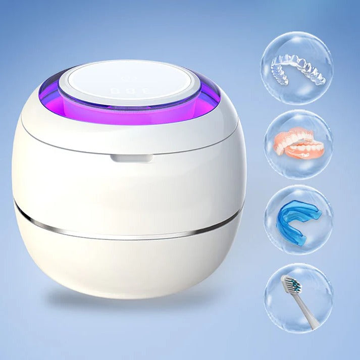 Ultrasonic Denture Cleaner with Battery Option and Dual Voltage, 42000Hz All Vera Mart