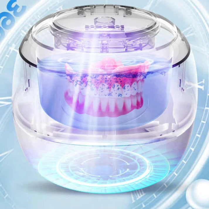 Ultrasonic Denture Cleaner with Battery Option and Dual Voltage, 42000Hz All Vera Mart