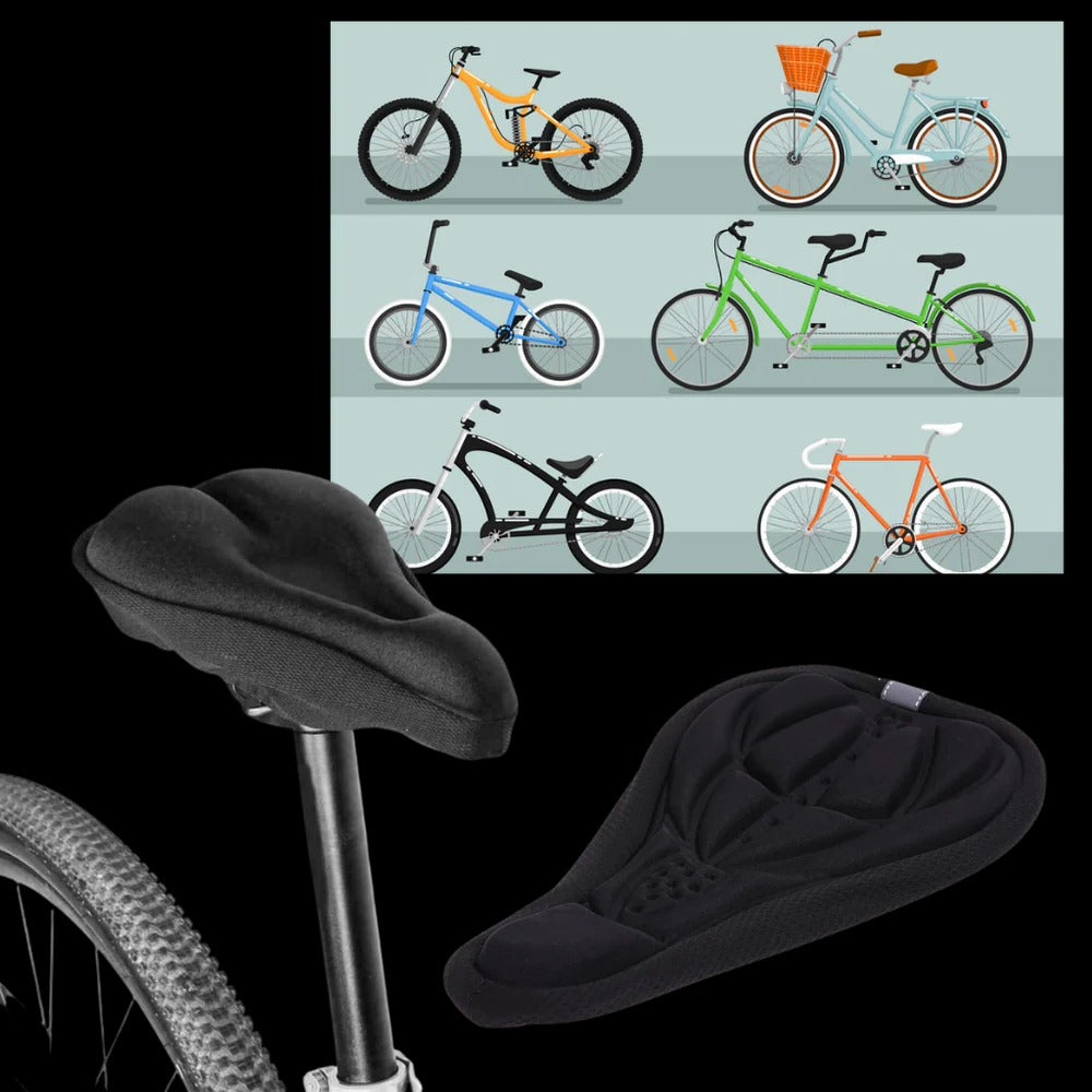 Gel Padded Bicycle Saddle Cover with Ventilation Hole and Drawstring All Vera Mart