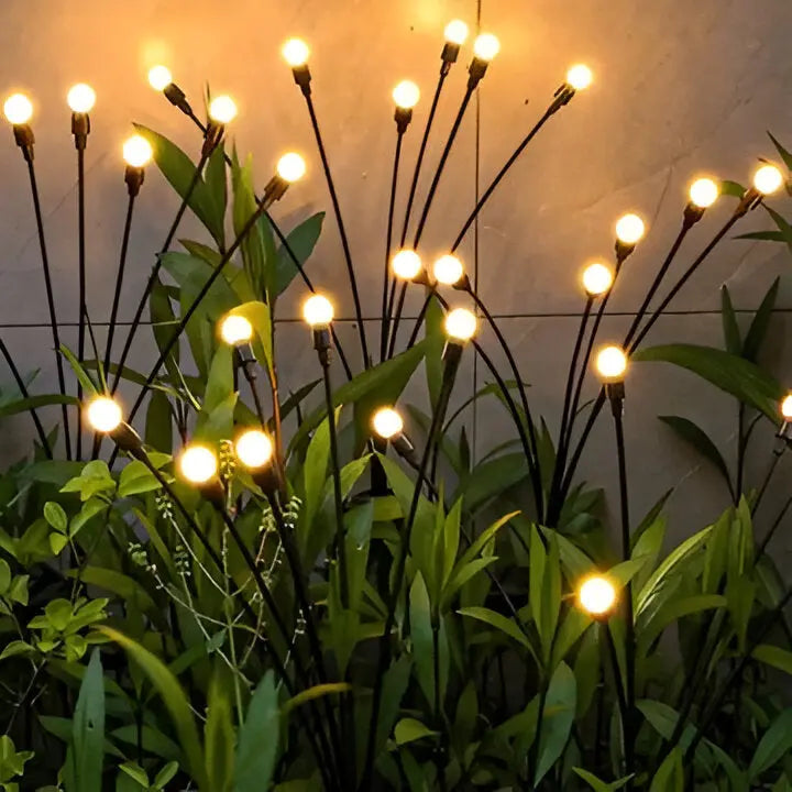 Garden Solar Lights with Firefly Twinkle and Flexible Stems, Warm White All Vera Mart