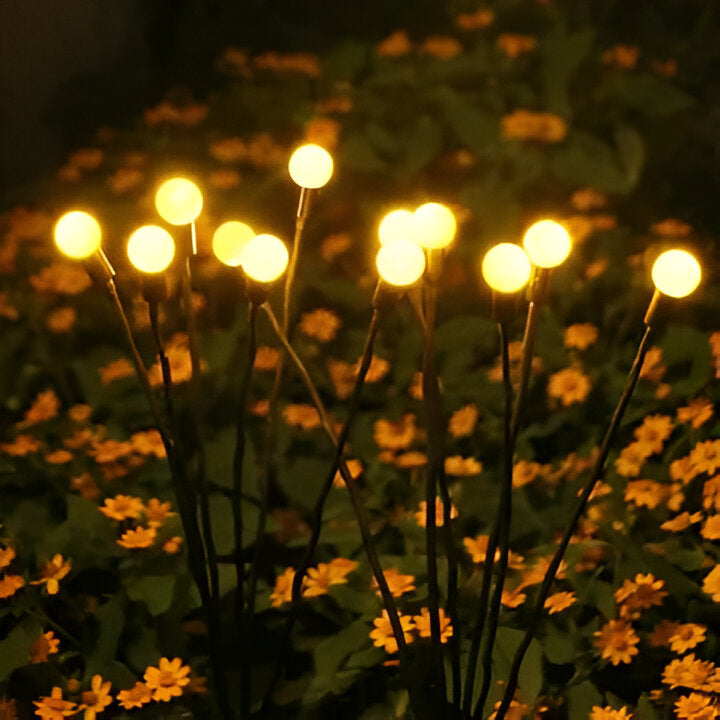 Solar Garden Stakes with Firefly Flicker Effect and Flexible Stems, 27.5 Inch All Vera Mart