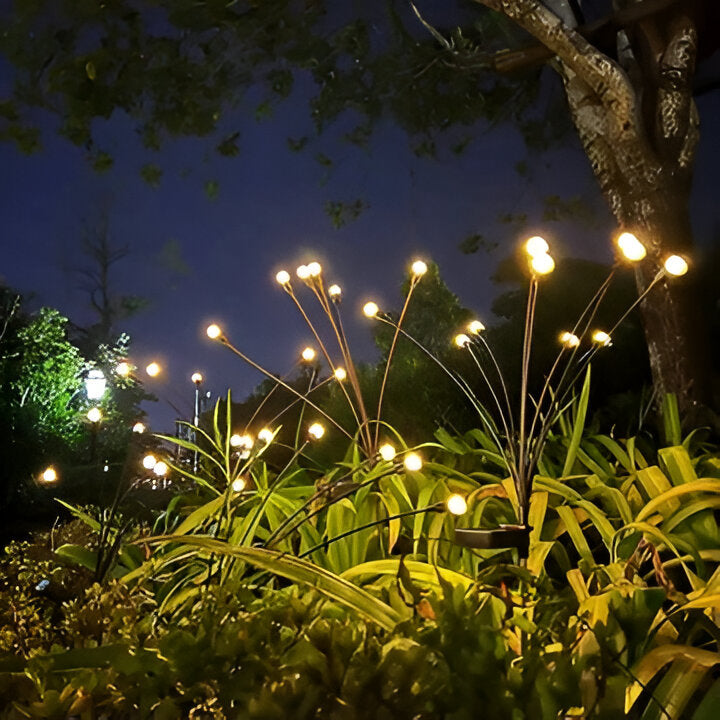 Solar Garden Stakes with Firefly Flicker Effect and Flexible Stems, 27.5 Inch All Vera Mart