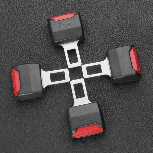 Seat Belt Extender with Reinforced Metal Tongue and Compact Portable Design, Set of 2 All Vera Mart