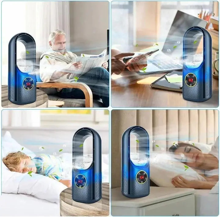 Portable Bladeless Air Cooler with Quiet Operation and Multiple Fan Speeds, Compact Design All Vera Mart