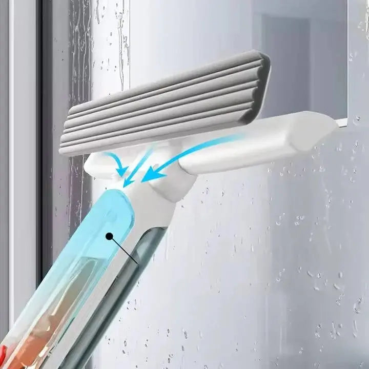 Telescopic Window Cleaning Tool with Integrated Spray and Microfiber Pad, 51-Inch Reach All Vera Mart