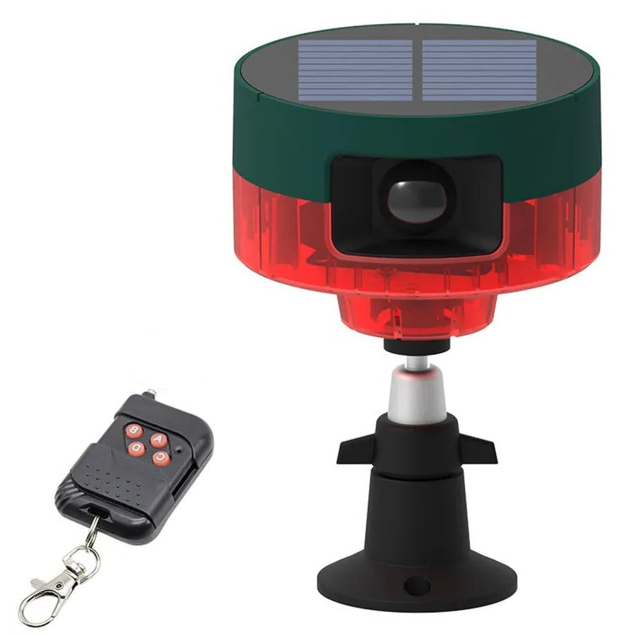360 Degree Solar Motion Repeller with LED Strobe and 13 Sound Patterns for Gardens and Farms