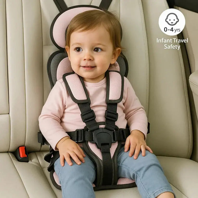 Portable Booster Seat with Five-Point Harness and Removable Machine-Washable Cover All Vera Mart