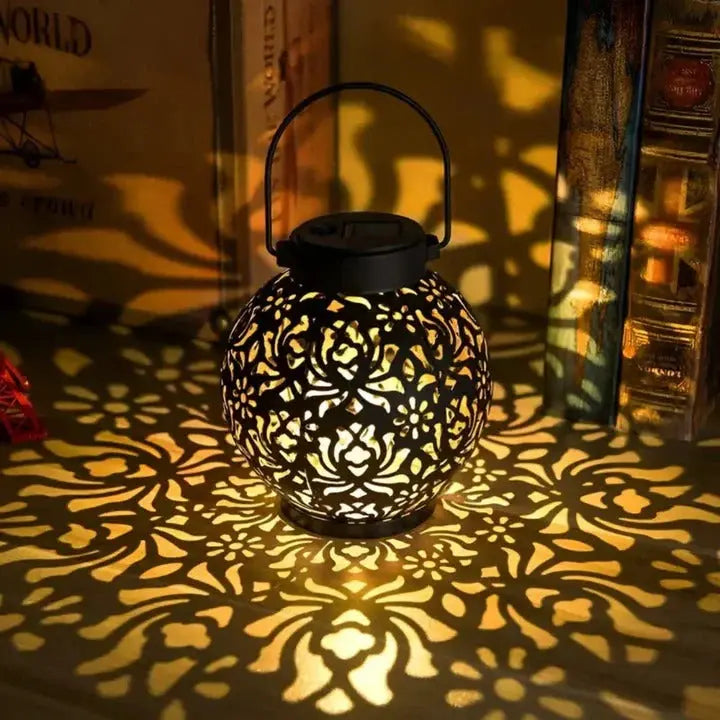 Solar Pendant Light with Remote Control and Adjustable Brightness, Weather Resistant LED All Vera Mart