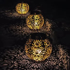 Solar Pendant Light with Remote Control and Adjustable Brightness, Weather Resistant LED All Vera Mart