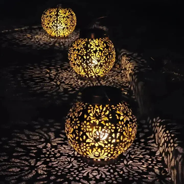 Solar Pendant Light with Remote Control and Adjustable Brightness, Weather Resistant LED All Vera Mart