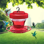 Hummingbird Feeder 16 Oz with Ant Moat and 8 Feeding Ports, Clear Leakproof Reservoir All Vera Mart