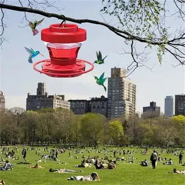 Hummingbird Feeder 16 Oz with Ant Moat and 8 Feeding Ports, Clear Leakproof Reservoir All Vera Mart