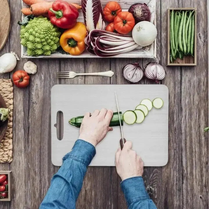 Cutting Board with Titanium Composite Nonporous Surface and Hanging Slot, Slim Profile All Vera Mart