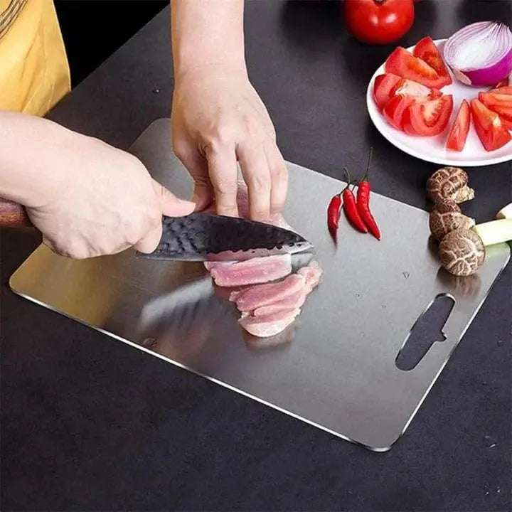 Cutting Board with Titanium Composite Nonporous Surface and Hanging Slot, Slim Profile All Vera Mart