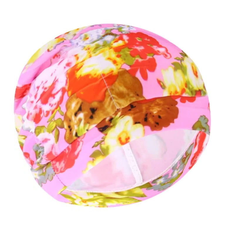 Turban Swimming Cap with Twist Front and Stretch Fit for All Hair Types All Vera Mart