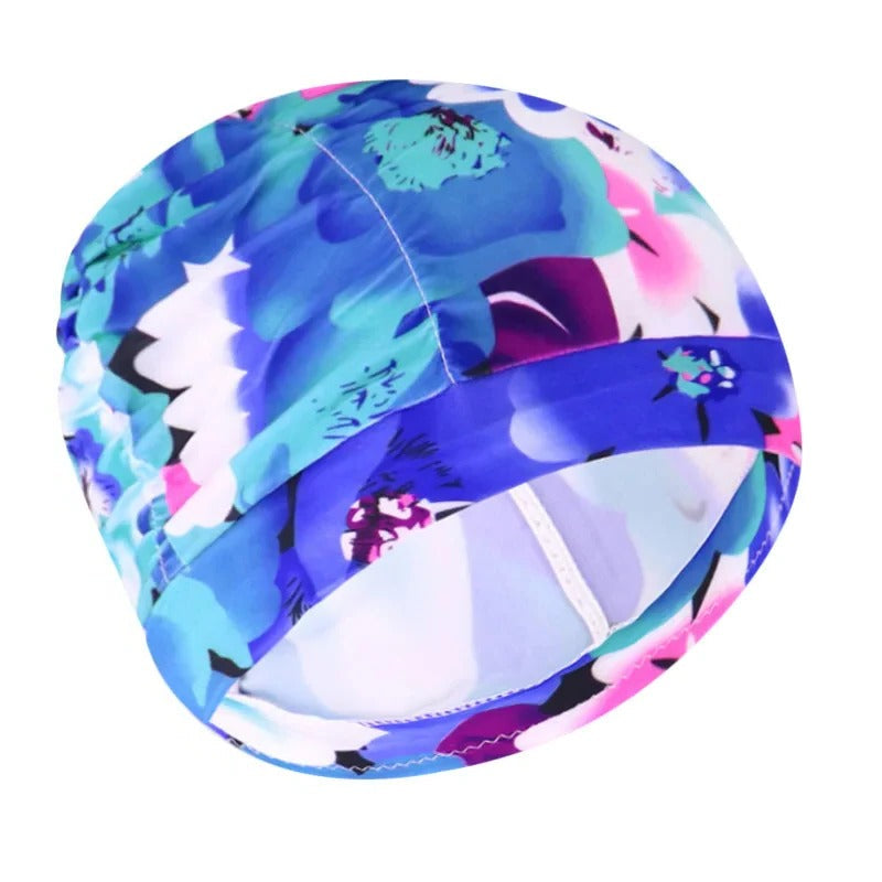 Turban Swimming Cap with Twist Front and Stretch Fit for All Hair Types All Vera Mart