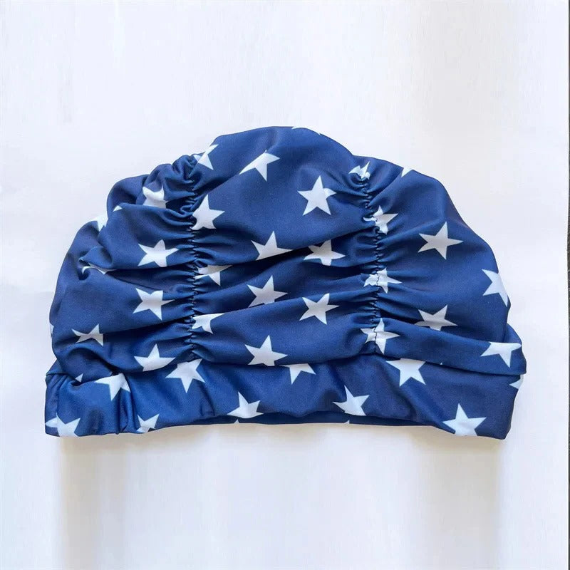Turban Swimming Cap with Twist Front and Stretch Fit for All Hair Types All Vera Mart