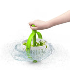 Manual Salad Spinner Bowl with Collapsible Handle and Quick Stop Mechanism All Vera Mart