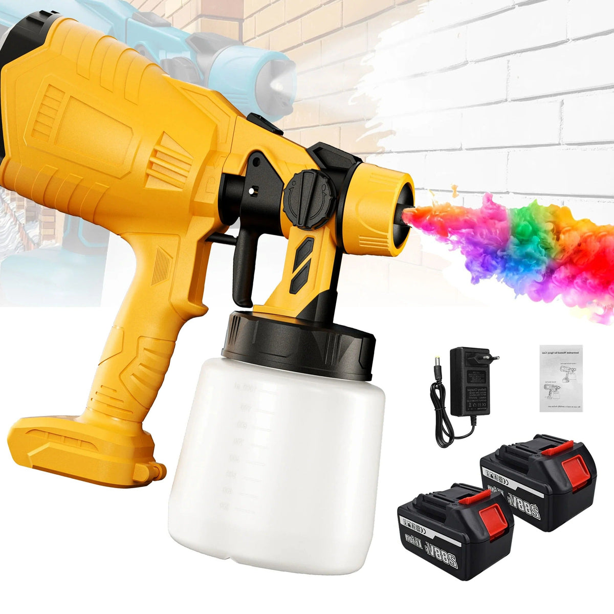 Battery-Powered Paint Sprayer with Adjustable Flow Control and Multiple Spray Patterns All Vera Mart