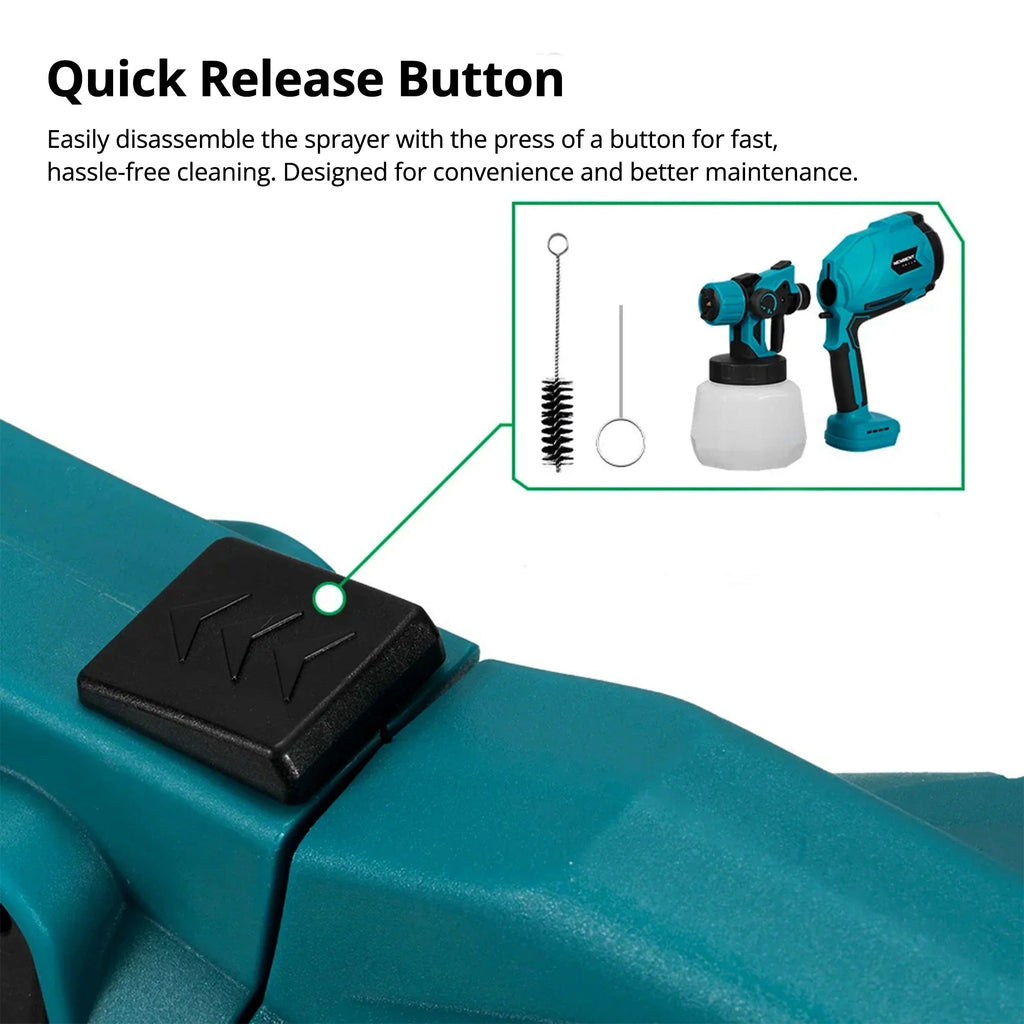 Battery-Powered Paint Sprayer with Adjustable Flow Control and Multiple Spray Patterns All Vera Mart