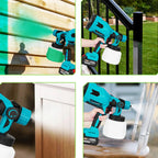 Battery-Powered Paint Sprayer with Adjustable Flow Control and Multiple Spray Patterns All Vera Mart