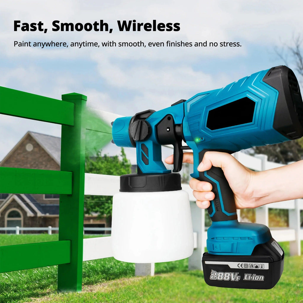 Battery-Powered Paint Sprayer with Adjustable Flow Control and Multiple Spray Patterns All Vera Mart