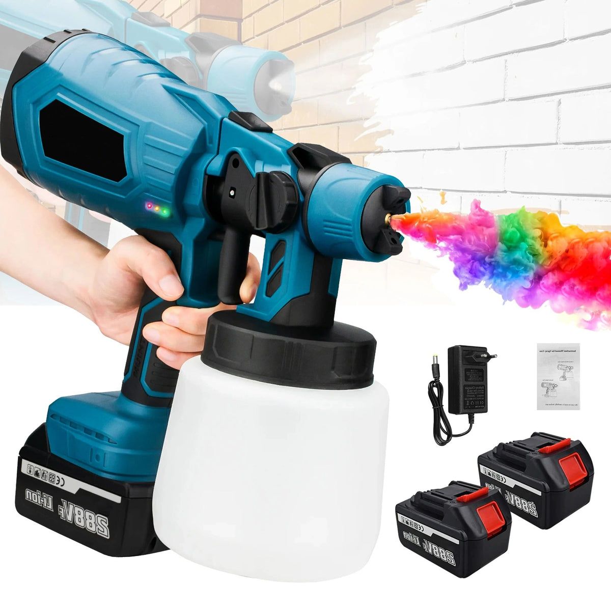 Battery-Powered Paint Sprayer with Adjustable Flow Control and Multiple Spray Patterns All Vera Mart