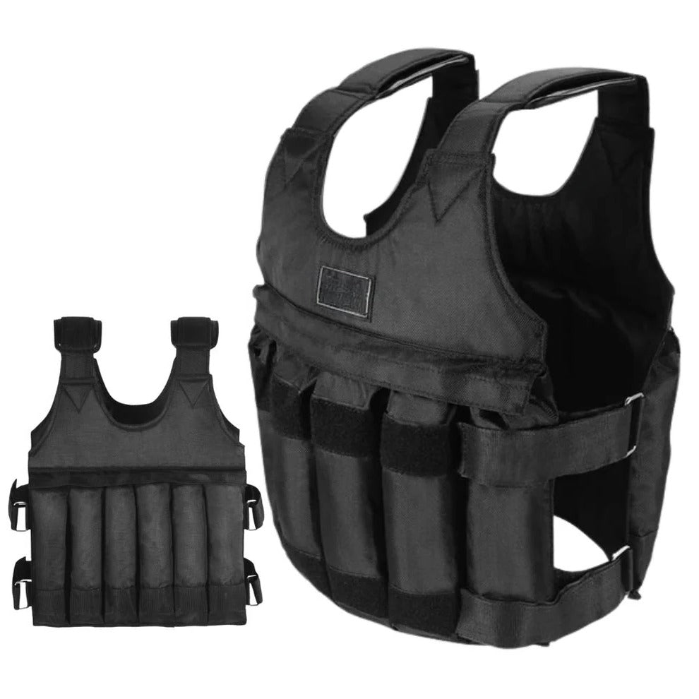 Weighted Vest with Removable Iron Sand Pouches and Padded Shoulders, Up to 110 lb All Vera Mart