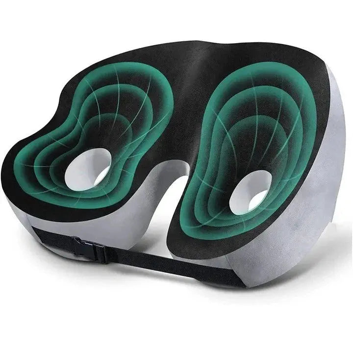 Memory Foam Seat Cushion with Repositionable Inserts and Breathable Cover, Non-Slip Base All Vera Mart