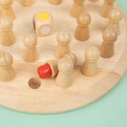 Color Memory Matching Game with 24 Wooden Pegs and Dice for Ages 3+ All Vera Mart
