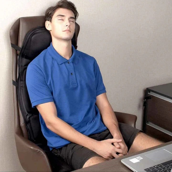 Vibrating Massage Seat Pad with Memory Foam and Dual Power Adapters, 8 Modes All Vera Mart