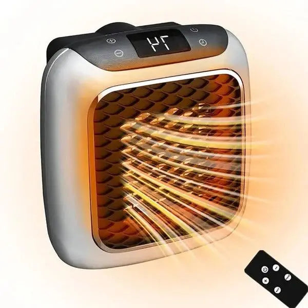 Plug-In Electric Heater with Digital Thermostat and 12-Hour Timer, 800W Ceramic All Vera Mart