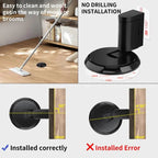 Adjustable Door Stopper with Locking Mechanism and Dual Mounting, Fits Up to 0.98 in Gap All Vera Mart