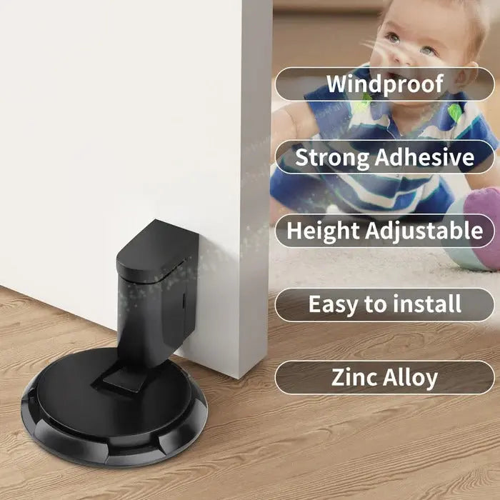 Adjustable Door Stopper with Locking Mechanism and Dual Mounting, Fits Up to 0.98 in Gap All Vera Mart