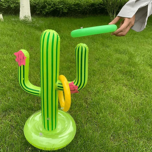Pool Ring Toss Game with Inflatable Cactus and 6 Rings All Vera Mart