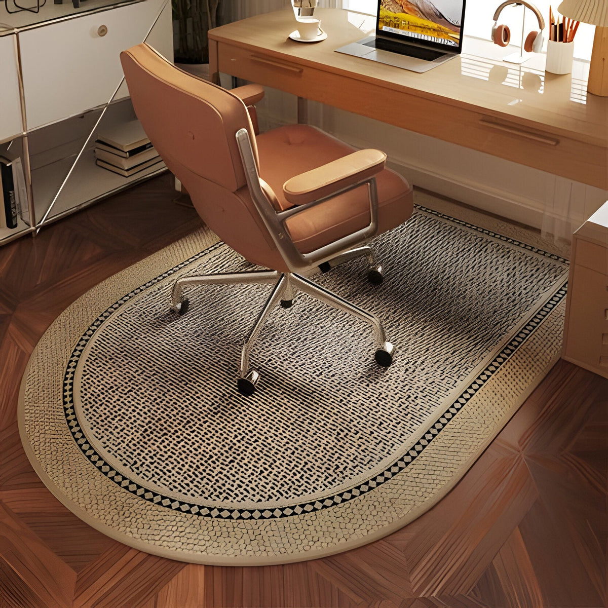 Chair Wheel Floor Mat with Textured Grip Backing and Transparent Design All Vera Mart