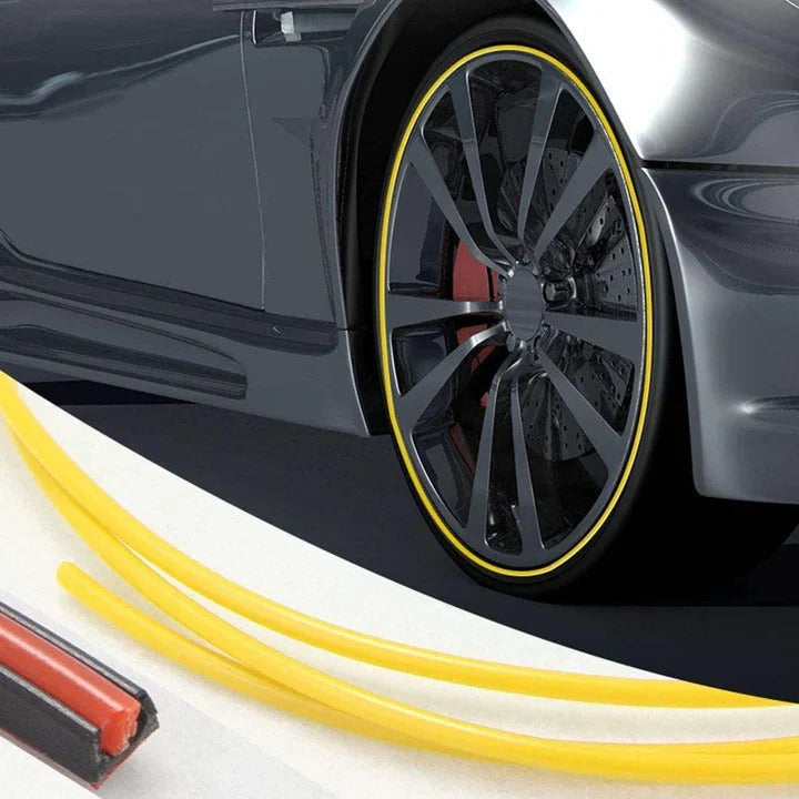 Rubber Wheel Rim Protector Strip with Pressure Sensitive Adhesive, 26.2 Feet All Vera Mart