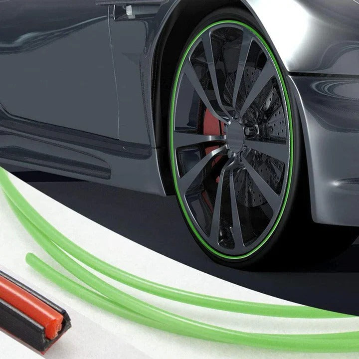 Rubber Wheel Rim Protector Strip with Pressure Sensitive Adhesive, 26.2 Feet All Vera Mart