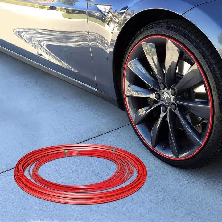 Rubber Wheel Rim Protector Strip with Pressure Sensitive Adhesive, 26.2 Feet All Vera Mart