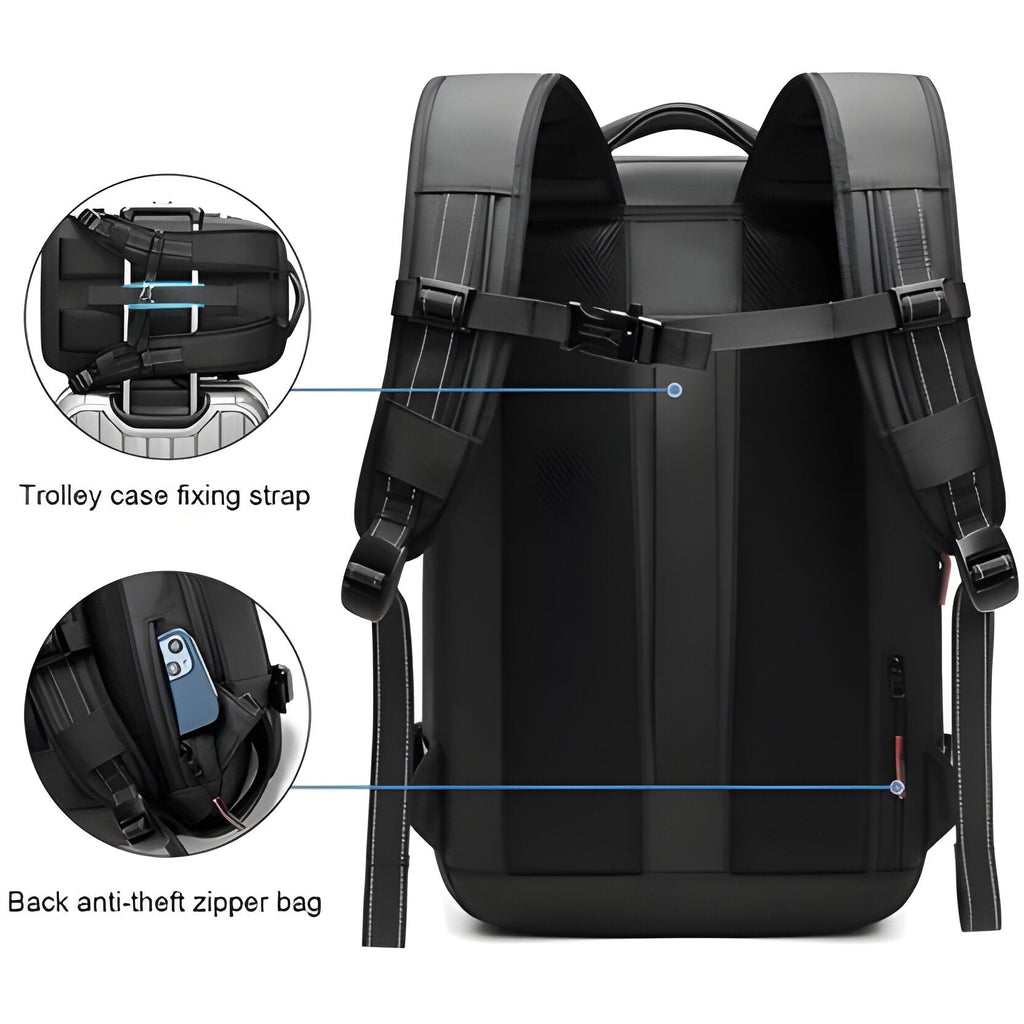 Travel Rucksack with Wet Dry Compartments and Compression Straps All Vera Mart