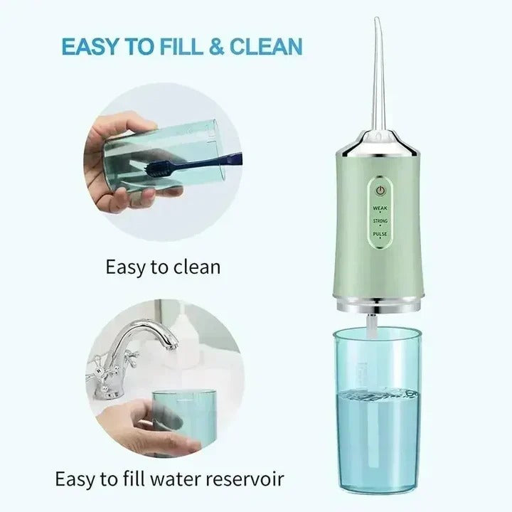 Water Flosser with Pressurized Cleaning and Three Modes, Four Nozzles All Vera Mart