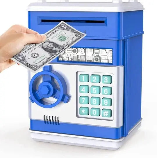 Kids Electronic Piggy Bank with Automated Bill Slot and Dual Lock Security, LED Prompts All Vera Mart